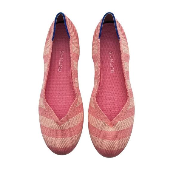 Rothy’s The Flat in Macaron Stripe Limited Edition‎ Women’s Size 9.5 - Picture 3 of 9